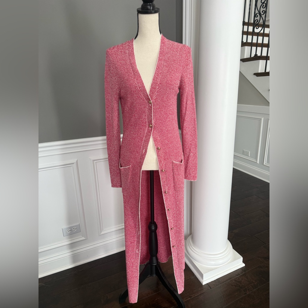 L’agence Galena Cardigan Red/White Xl